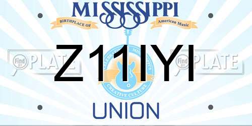 Z11IYI Mississippi License Plate
