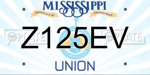 Z125EV Mississippi License Plate