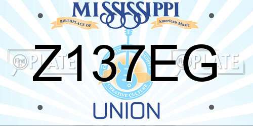 Z137EG Mississippi License Plate