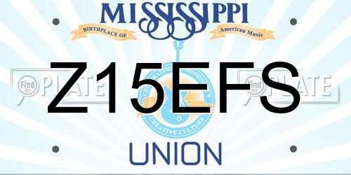 Z15EFS Mississippi License Plate