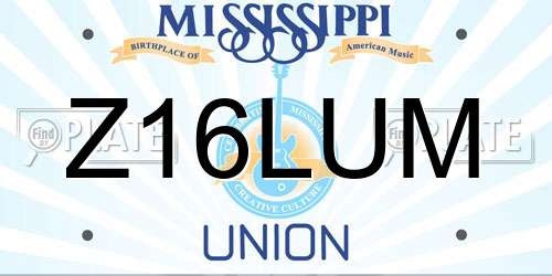 Z16LUM Mississippi License Plate