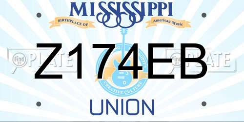 Z174EB Mississippi License Plate