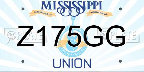 Z175GG Mississippi License Plate