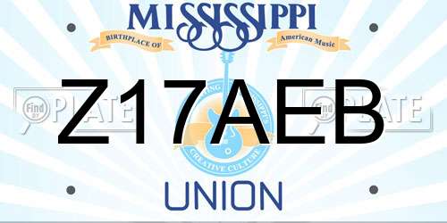 Z17AEB Mississippi License Plate