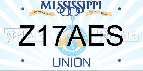 Z17AES Mississippi License Plate