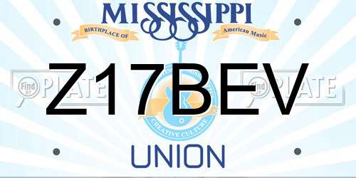 Z17BEV Mississippi License Plate
