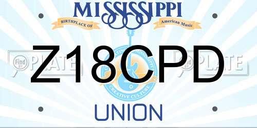 Z18CPD Mississippi License Plate