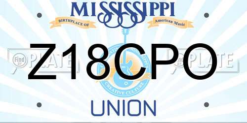 Z18CPO Mississippi License Plate
