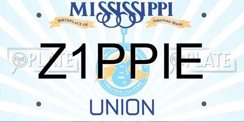 Z1PPIE Mississippi License Plate