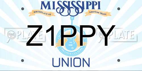 Z1PPY Mississippi License Plate