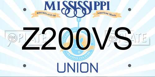 Z200VS Mississippi License Plate