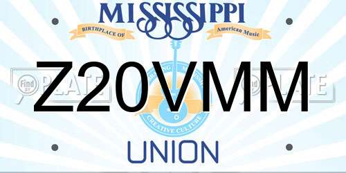 Z20VMM Mississippi License Plate