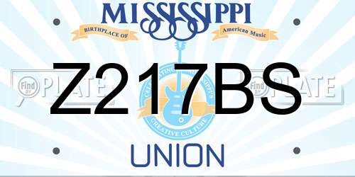 Z217BS Mississippi License Plate