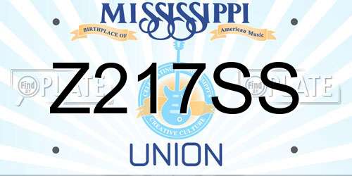 Z217SS Mississippi License Plate