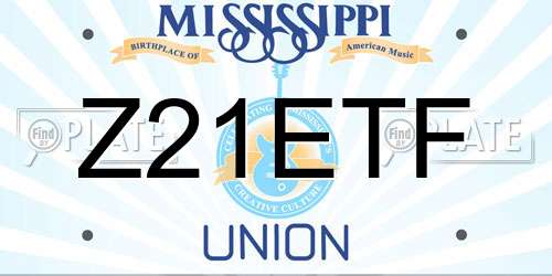 Z21ETF Mississippi License Plate
