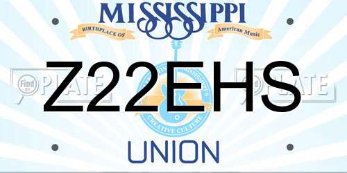 Z22EHS Mississippi License Plate
