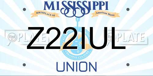 Z22IUL Mississippi License Plate