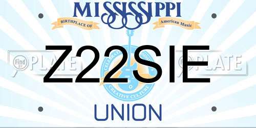 Z22SIE Mississippi License Plate