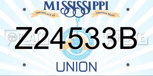 Z24533B Mississippi License Plate