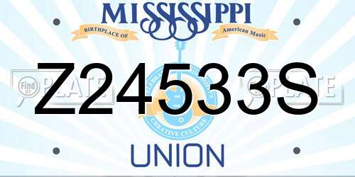 Z24533S Mississippi License Plate