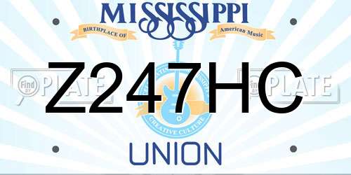 Z247HC Mississippi License Plate