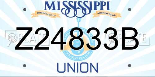 Z24833B Mississippi License Plate