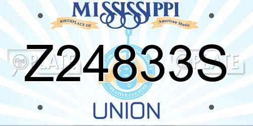 Z24833S Mississippi License Plate