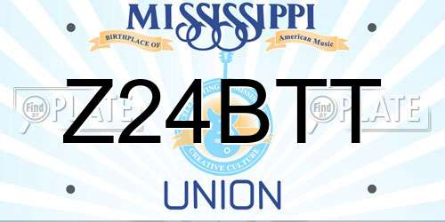 Z24BTT Mississippi License Plate
