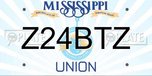 Z24BTZ Mississippi License Plate