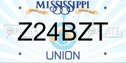 Z24BZT Mississippi License Plate