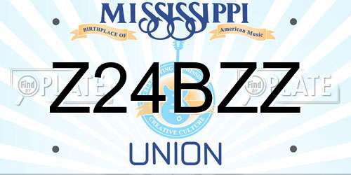Z24BZZ Mississippi License Plate
