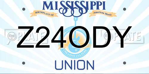 Z24ODY Mississippi License Plate
