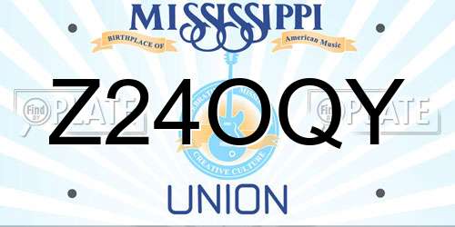Z24OQY Mississippi License Plate