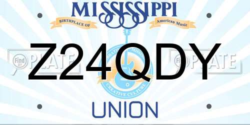 Z24QDY Mississippi License Plate