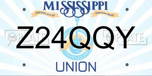 Z24QQY Mississippi License Plate