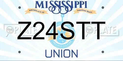 Z24STT Mississippi License Plate