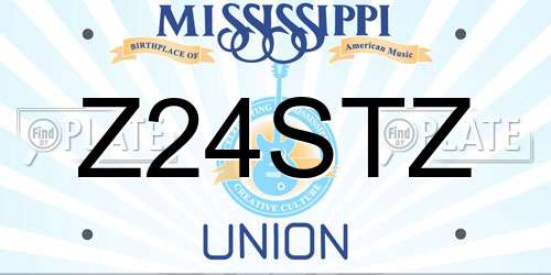Z24STZ Mississippi License Plate
