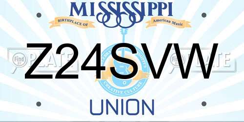 Z24SVW Mississippi License Plate