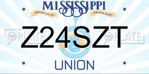 Z24SZT Mississippi License Plate