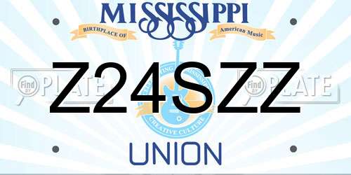 Z24SZZ Mississippi License Plate
