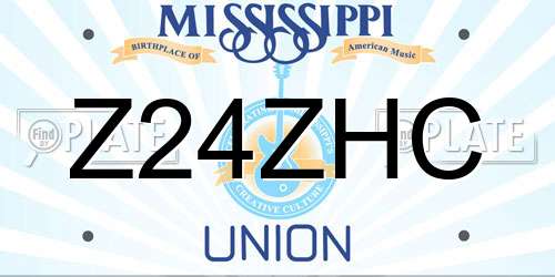 Z24ZHC Mississippi License Plate