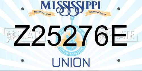 Z25276E Mississippi License Plate