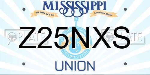 Z25NXS Mississippi License Plate