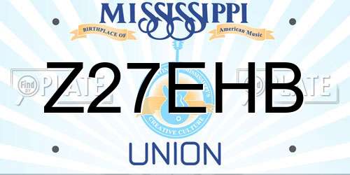 Z27EHB Mississippi License Plate