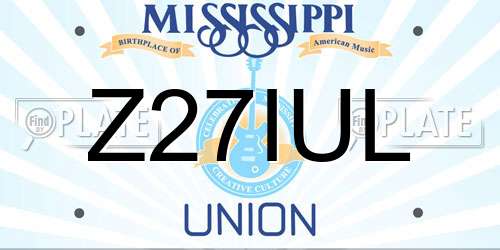 Z27IUL Mississippi License Plate
