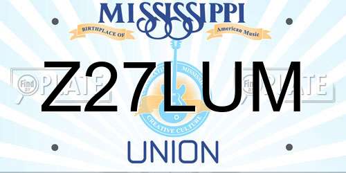 Z27LUM Mississippi License Plate