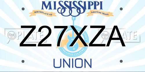 Z27XZA Mississippi License Plate