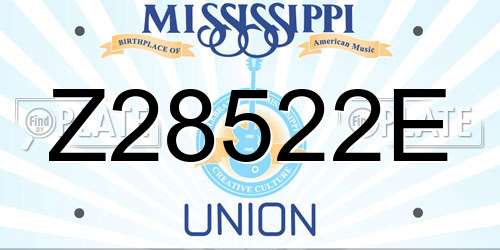 Z28522E Mississippi License Plate