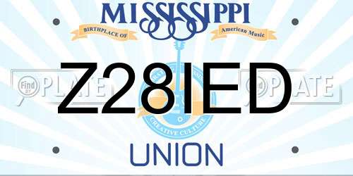 Z28IED Mississippi License Plate