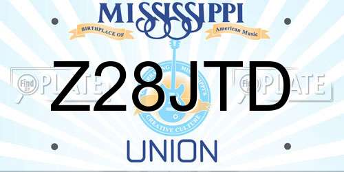 Z28JTD Mississippi License Plate